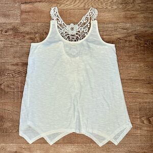 NWOT American Rag Ivory Lace Boho Tank Small